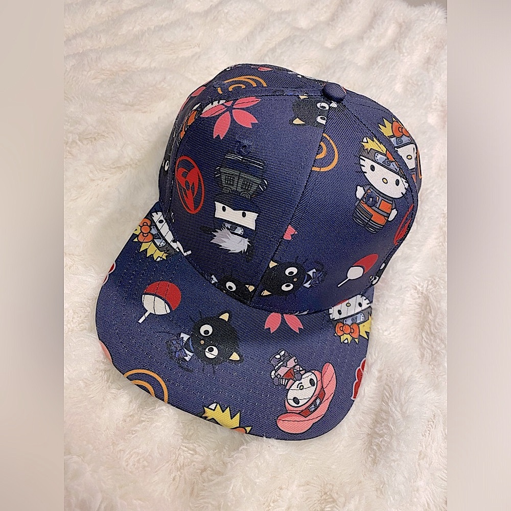 hello kitty x naruto snapback hat